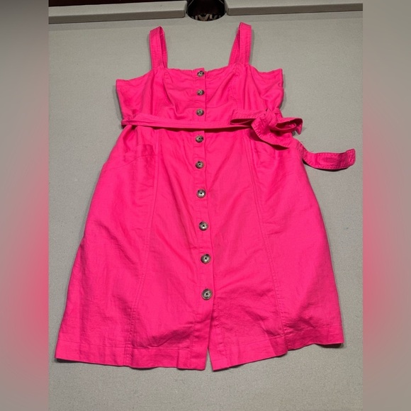 LOFT Pink Sleeveless Smocked Sundress - Picture 3 of 6